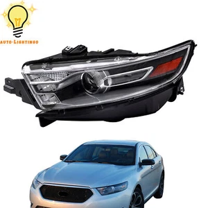 Headlights Assembly For 2014-2016 Ford Taurus Driver Left Side Halogen Gray HB3 - Picture 1 of 10