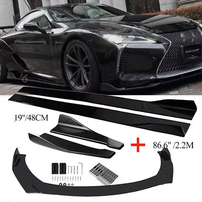 Black Front Bumper Lip Spoiler Splitter Kits Side Skirts For Lexus LS400 LS430 Foto 1 de 4
