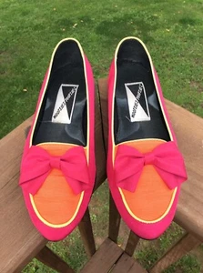 Vintage Mootsies Tootsies Flats Size 7.5 Fuschia/Orange In Original Box - Picture 1 of 11
