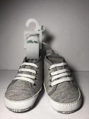 Little Me Gray Slip on shoes Infant size 2 (3-6m) NWT - Image 1 of 3