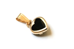 9ct Gold Sapphire Heart Pendant no chain necklace Gift Boxed Made in UK - Picture 1 of 4