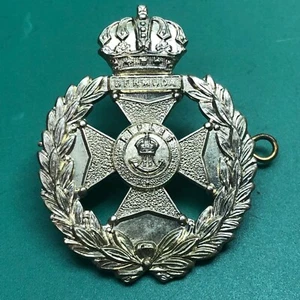 Insigne De Casquette De L'Armée Britannique - Corps Des Volontaires De Bermuda - Picture 1 of 7