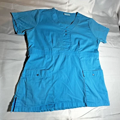 UA Buttersoft Scrub Top, size L?, Light Blue, Adjustable Waist - Image 1 of 4
