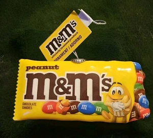 2024 M&M'S Cacahuete Caramelo Amarillo Bolsa Envoltura Navidad Vacaciones Adorno Nuevo con Etiquetas - Imagen 1 de 2