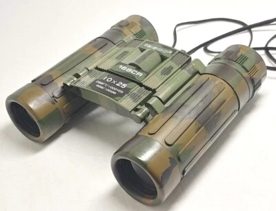 Vintage ORIGINAL Tasco 168CR  10X25 Compact Folding Binoculars MADE IN JAPAN - Image 1 of 4