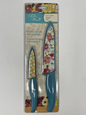 Juego de 2 cuchillos de chef y pelar con funda The Pioneer Woman Breezy Blossom  Foto 1 de 4