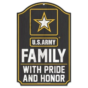U.S. ARMY FAMILY WITH PRIDE AND HONOR WOOD SIGN 11"X17" NEW WINCRAFT - Picture 1 of 1
