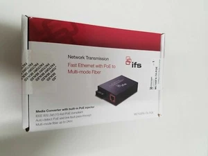 INTERLOGIX MC100FX-TX-POE 100Base-FX na 10/100Base-TX PoE Konwerter mediów (UR) - Zdjęcie 1 z 5