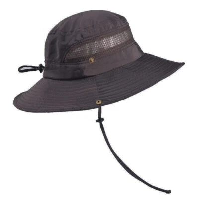 Sombrero de ala ancha para sol protección UV gorra de cubo para senderismo camping pesca safari hombres Foto 1 de 4