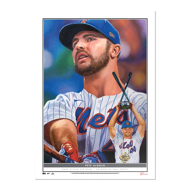 Pete Alonso 2021 Topps Game Within The Game 10x14 Fine Art Print #14 NY METS /99 - Image 1 of 1