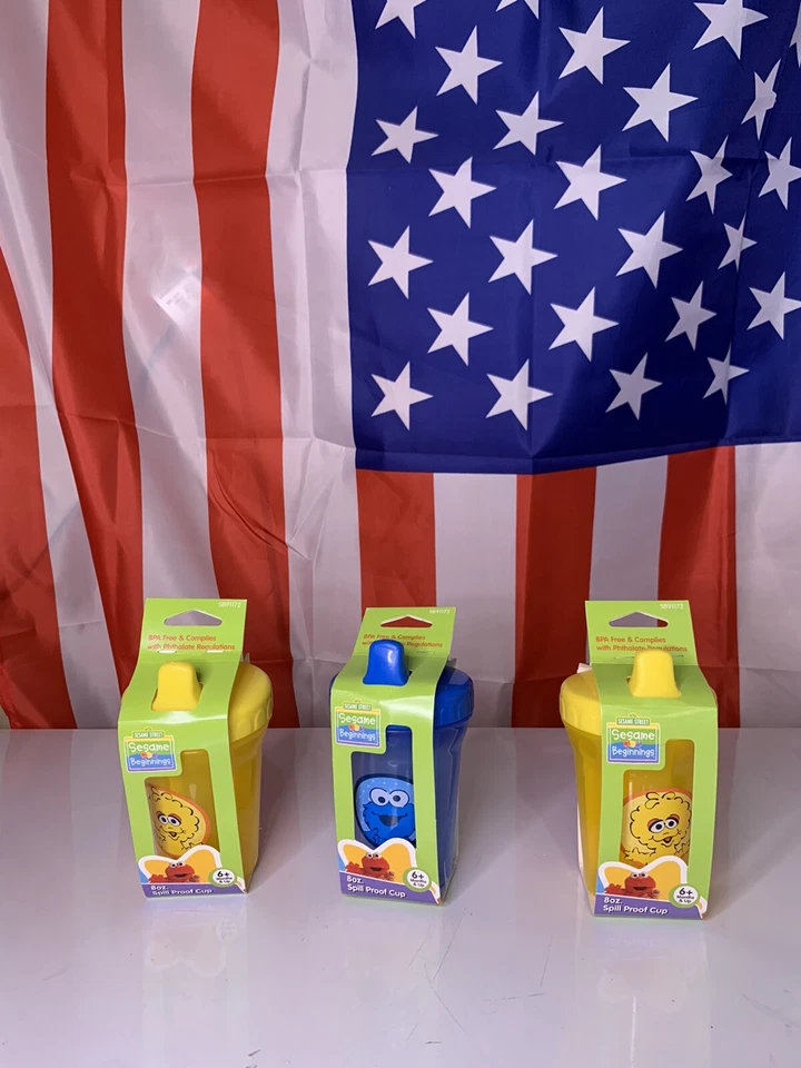 Taza a prueba de derrames Sesame Beginnings 8 oz — Juego de 3 Foto 1 de 1