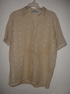 Blusa/Camisa de Lino Talla EE. UU. Talla) Elaboradamente Bordada BEIGE CREMOSO $50 valor - Imagen 1 de 2