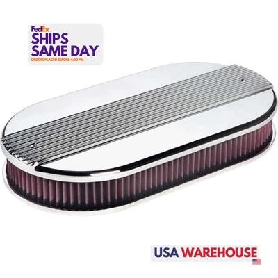 Billet Specialties 15650, Kit Doble Cuádruple Acanalado Ovalado Purificador de Aire Parte de Rendimiento Foto 1 de 4