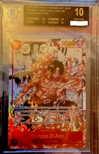 One Piece TCG Portgas.D.Ace OP02-013 MR Paramount War Englisch BGS 10 Black Label - Bild 1 von 2