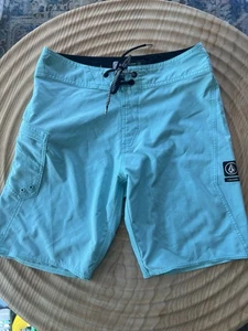 Volcom Mod-Tech Mens Teal Swim Trunks/Shorts Sz28 Excellent Condition - Picture 1 of 12