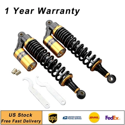 2X 13.5" 340mm Air Shock Absorbers Suspension Adjustable For Scooter Yamaha BMW Foto 1 de 4