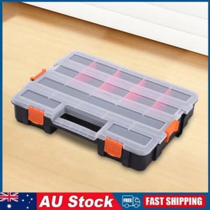 Double Side Tools Box Plastic Tool Storage Box for Screws Nuts Small Parts - Picture 1 of 18