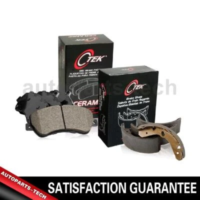 Juego de 2 pastillas de freno de disco delanteras traseras C-Tek zapatas de freno de tambor para Dodge Verna 2004~2006 Foto 1 de 4