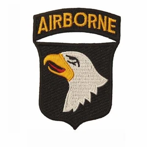 Abzeichen Airborne 101st Stoff Aufnäher USA gewebt & bestickt 8,4 x 6 cm - Bild 1 von 2