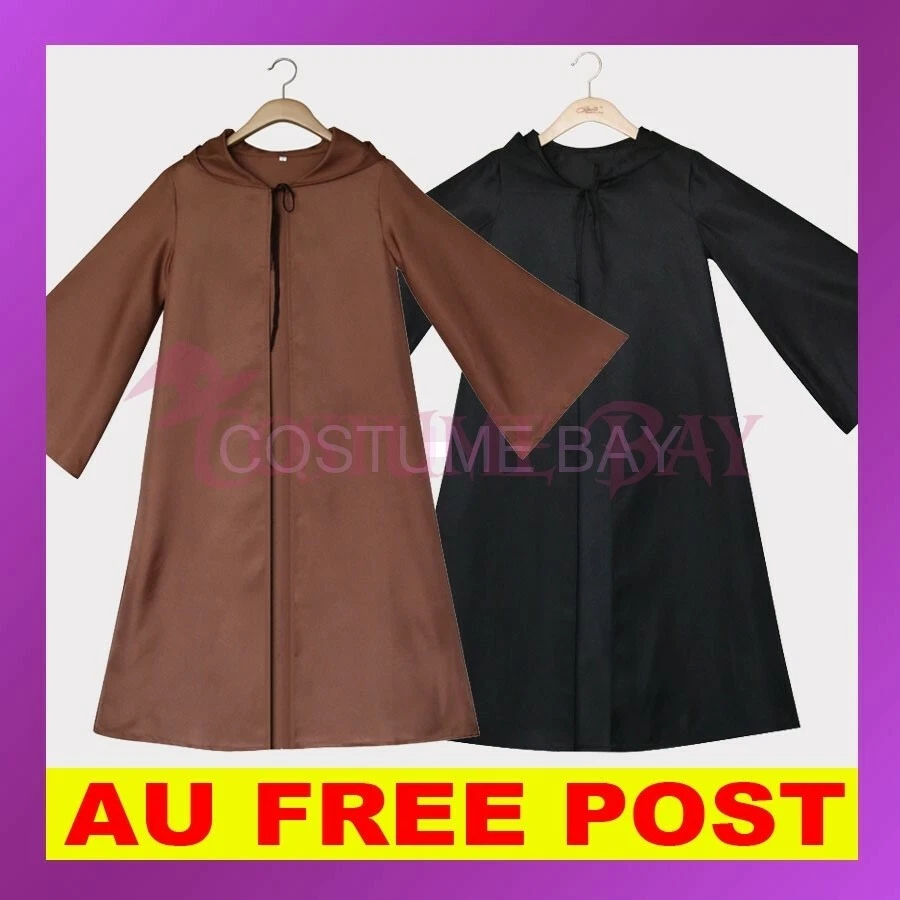 Star Wars Obi Wan Caballero Jedi Capa con Capucha Bata Capa Halloween Hombres Niños Semana del Libro Foto 1 de 1