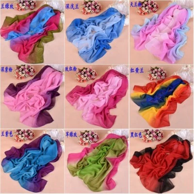 160 50cm Rainbow Colour X080 Fashion Ladies Scarves Chiffon Scarf Womens Shawls