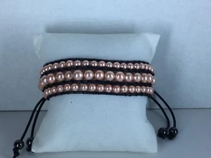 Pulsera Amistad Perla Melocotón Concha con Cuentas Hematita Ajustable TGW 54.00 - Imagen 1 de 5