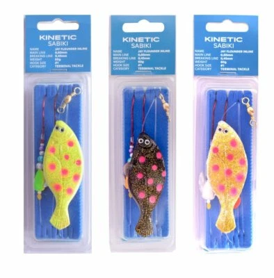 Kinetic Sabiki JAY FLOUNDER Inline Rig - Buttlöffel  Buttlöffel-Vorfach 60g-120g - Bild 1 von 2