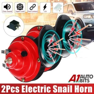 12v Snail Twin Tone Horn Set For Vw Transporter T4 T5 Caddy Crafter + Relay - Picture 1 of 7