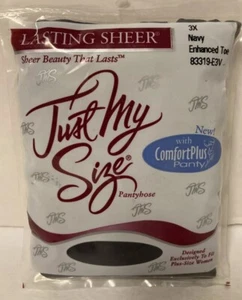 Leggs Just My Size Lasting transparente Strumpfhose Größe 3X Übergröße marineblau 1998 neu - Bild 1 von 2