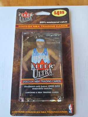 2003-04 Fleer Ultra NBA BASKETBALL Factory SEAL 3 Pack 24 Card LEBRON JAMES RC ? - Image 1 of 4