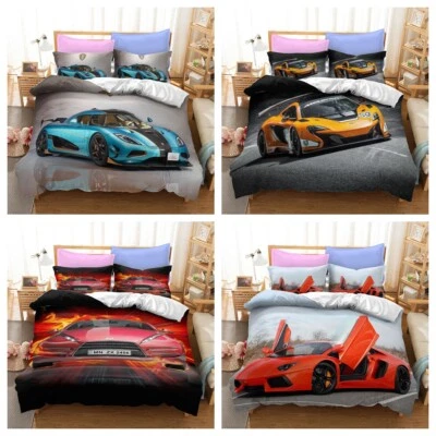 🔥2025⭐ Housse de couette de voiture ensemble de literie de chambre taie d'oreiller simple double - Photo 1/4