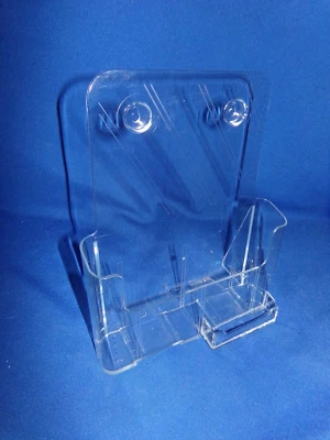 Large Clear Acrylic Brochure and Business Card Holder w/ Hanger Holes - Image 1 of 4