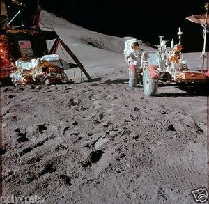 Photo Nasa - Apollo 15 - Véhicule lunaire - Conquête spatiale sur la Lune - Imagen 1 de 1