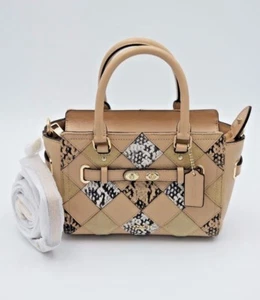 Bolso Bandolera Coach Mini Blake Serpiente Cuero Retazos Repujado Nuevo con Etiquetas 57893 $475 - Imagen 1 de 7
