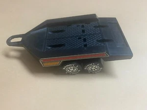 Buddy L Double Motorcycle Trailer Black Vintage double axel red, yellow stripes - Picture 1 of 3