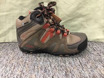 New Boy’s Hi-Tec 31468 Aitana Mid Waterproof Smoky Brown Hiking Shoes Size J12 - Image 1 of 4