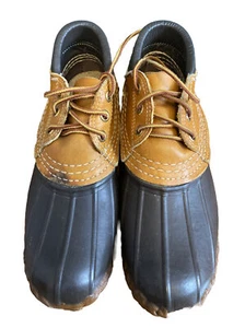 Vintage LL Bean Maine Hunting Shoe Mens Gumshoe Duck Low Lo Boots Size 6 USA - Picture 1 of 6