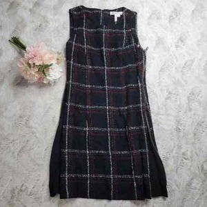 BCBGeneration Windowpane Plaid Multicolor Zipper Side Sleeveless Dress Size 2 - Picture 1 of 12