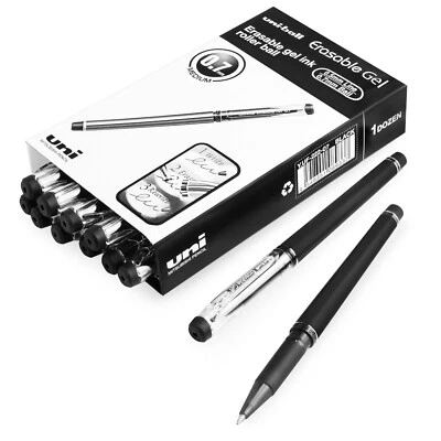 UNIBALL Uni-Ball TSI UF 222 07 Löschbar Gel Tinte Kugelschreiber - 0.7mm - Black - 12