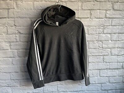 Adidas Womens Black Hoodie Sweatshirt Ladies UK 8-10 Size Small Good Condition • 17.15€