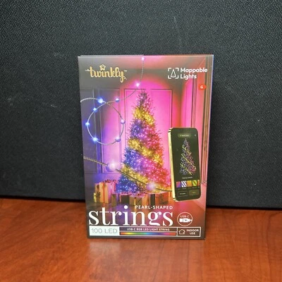 Twinkly Strings USB-C Pearls 100 LED,Pearl-Shaped LED Light String (1196)