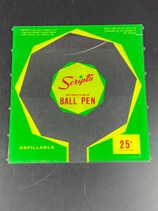 VINTAGE Scripto Ball Point Pen Vending Machine 1950's COIN-op front panel Read - Picture 1 of 12