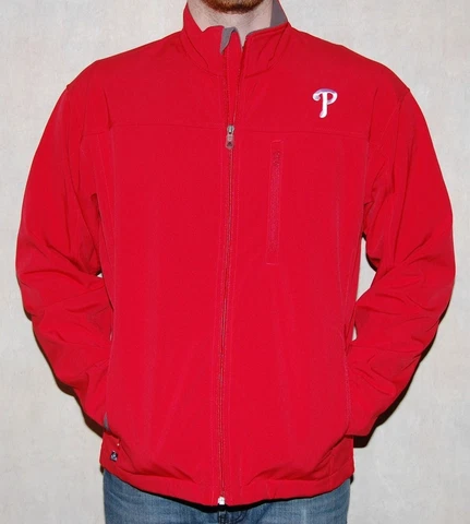 Philadelphia Phillies Mens Jacket All Weather Full Zip Softshell Red - MLB Cover