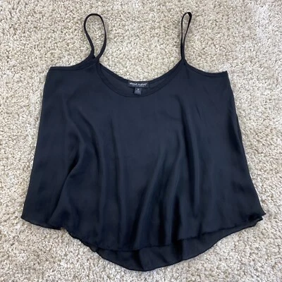 About a girl 女式中号纯色黑色细肩带背心透明 — 第 1/4 张图片