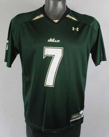 USF South Florida Bulls Under Armour Green Football Jersey Mens L Cover