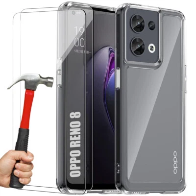 Coque OPPO Reno 8 Pro 5G / Reno 8 5G TPU Transparent Slim + Verre Trempé Ecran