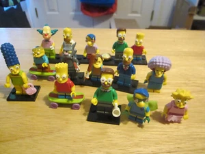 Lego The Simpsons Minifigure Figure Lot of 11 Set with Stands Accessories Bart - Picture 1 of 16