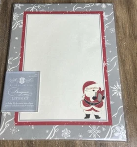 Always Anna Griffin Christmas Letter Kit Holiday Stationery Santa 30 Santa - Picture 1 of 3