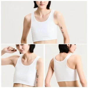 Tomboy Poitrine Liant Lesbienne Court Débardeur Crochets Fil Respirant - Picture 1 of 12