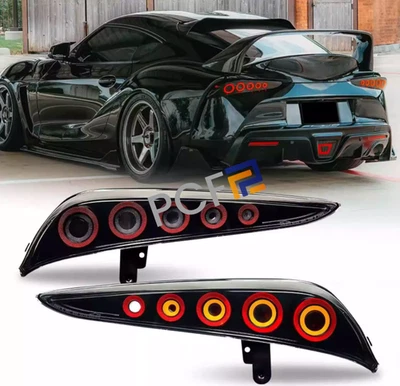 Conjunto de luces traseras LED que fluyen para Toyota Supra A91 GR 2018-2024 Foto 1 de 4